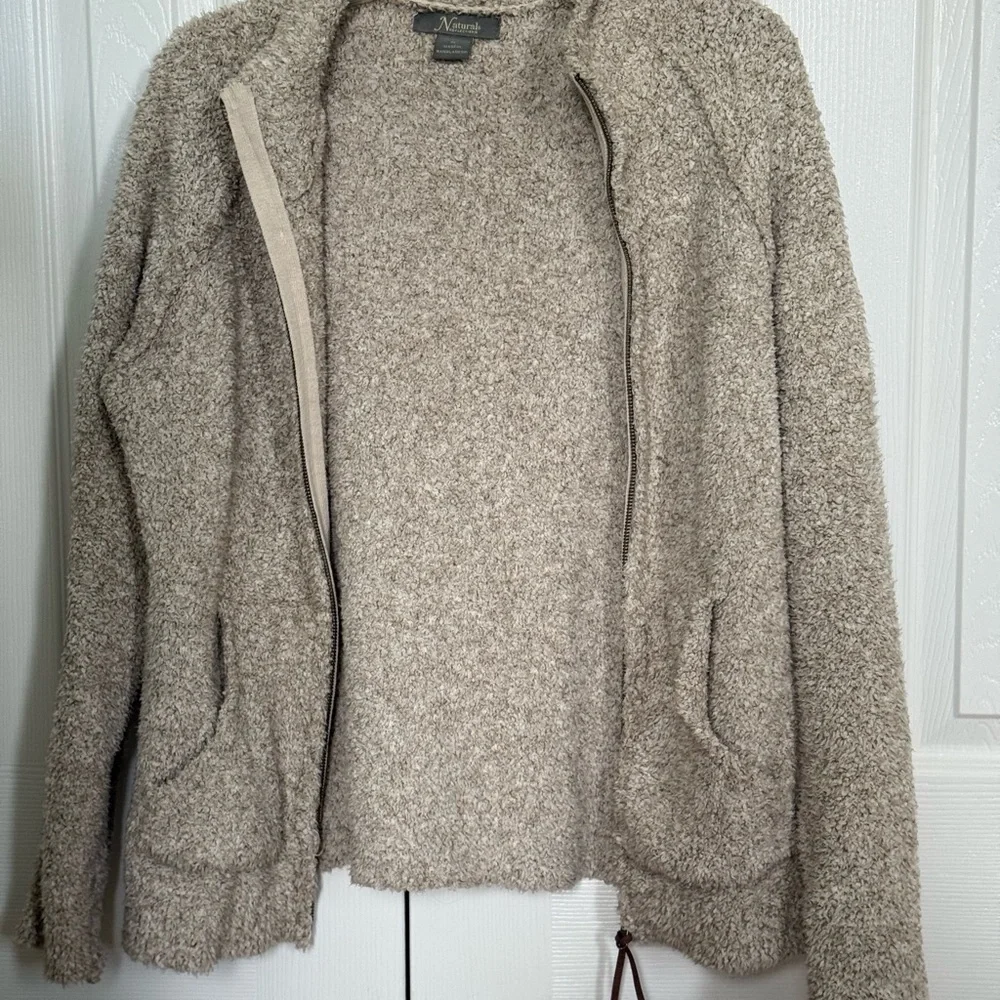 Natural Reflections Textured Beige Jacket - Picture 1 of 4